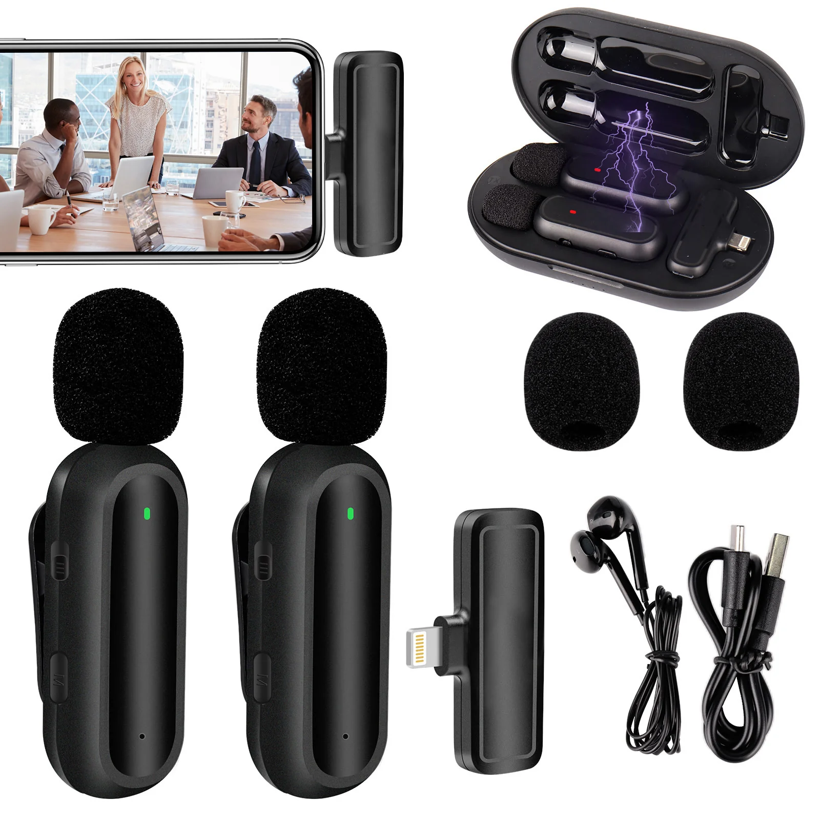 j13 type c 2pcs wireless lavalier microphone with receiver omnidirectional sound pickup j13 type c 2pcs wireless lavalier microphone with receiver omnidirectional sound pickup