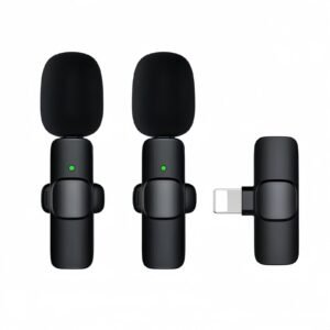 k9 ios 2 in 1 dual lavalier microphone mic plug & play, phone pc computer live broadcast