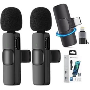 k9 ios 3 in 1 dual lavalier microphone mic plug & play, phone pc computer live broadcast