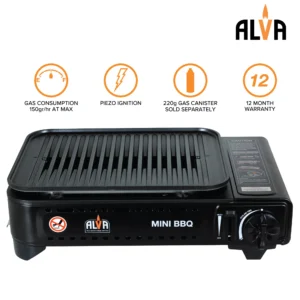 portable camping braai stand + canister