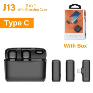 j13 type c1 pc wireless lavalier microphone with receiver omnidirectional sound pickup